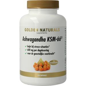 Golden Naturals Ashwagandha ksm-66 120 Vegicapsules