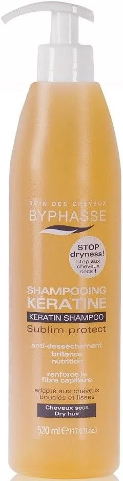 Byphasse Keratine Shampoo met Pomp - 520 ml