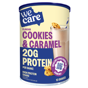 WeCare High protein shake cookies & caramel 340gr