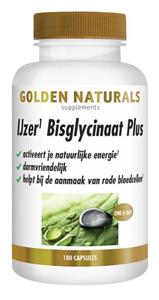 Golden Naturals Ijzer bisglycinaat plus 180 Vegicapsules
