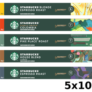 Starbucks tarbucks  by Nespresso 5 Variaties Koffie Cups 5 x 10 Stuks bij Jumbo