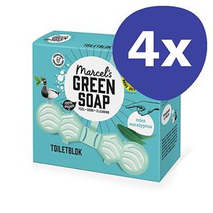 Marcel s Green Soap Marcel's Green Soap Toiletblok Munt & Eucalyptus Multipack x4