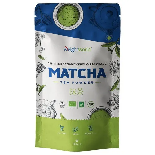 WeightWorld Biologische Matcha Thee - 100 gram - 100% puur Japans matcha groene thee poeder