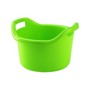 Hega Hogar Grote teil/afwasbak/kuip - kunststof - rond - handvatten - x 24 cm - 14 liter - groen -