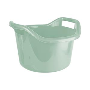 Hega Hogar Grote teil/afwasbak/kuip - kunststof - rond - handvatten - x 24 cm - 14 liter - mintgroen -