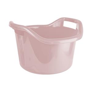 Hega Hogar Grote teil/afwasbak/kuip - kunststof - rond - handvatten - x 24 cm - 14 liter - roze -