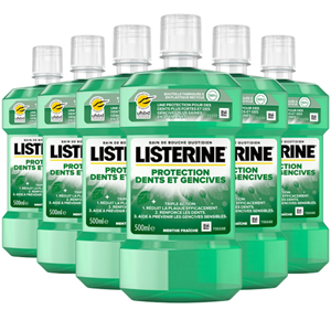 Listerine Teeth & Gum Protection Fresh Mint Mondwater - 6 x 500 ml