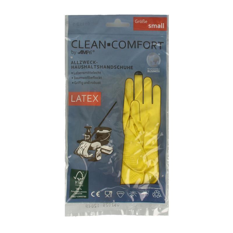 Clean-comfort Huishoudhandschoen geel maat s 1 Paar