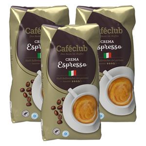 Caféclub  Crema Espresso Bonen - 3x 1kg