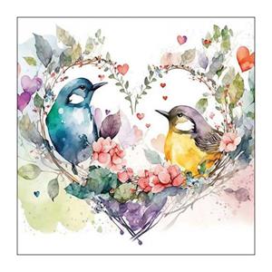 Ambiente Servetten Loving Birds 33x33cm 20 Servetten Per Pakje