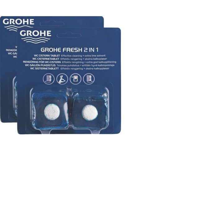 Grohe Fresh tabs toiletblokjes - voordeelpack 2 pack - 4 stuks 38882000