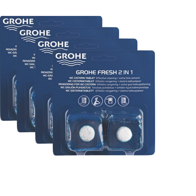 Grohe Fresh tabs toiletblokjes - voordeelpack 4 pack - 8 stuks 38882000