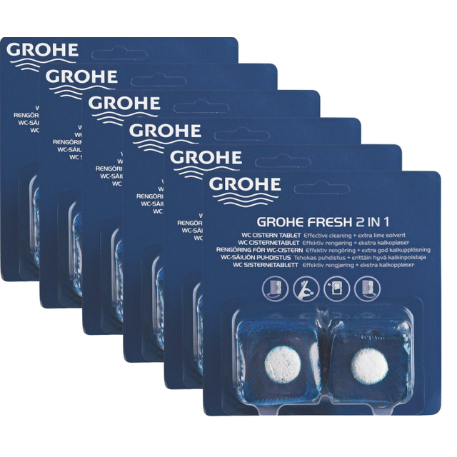 Grohe Fresh tabs toiletblokjes - voordeelpack 6 pack - 12 stuks 38882000