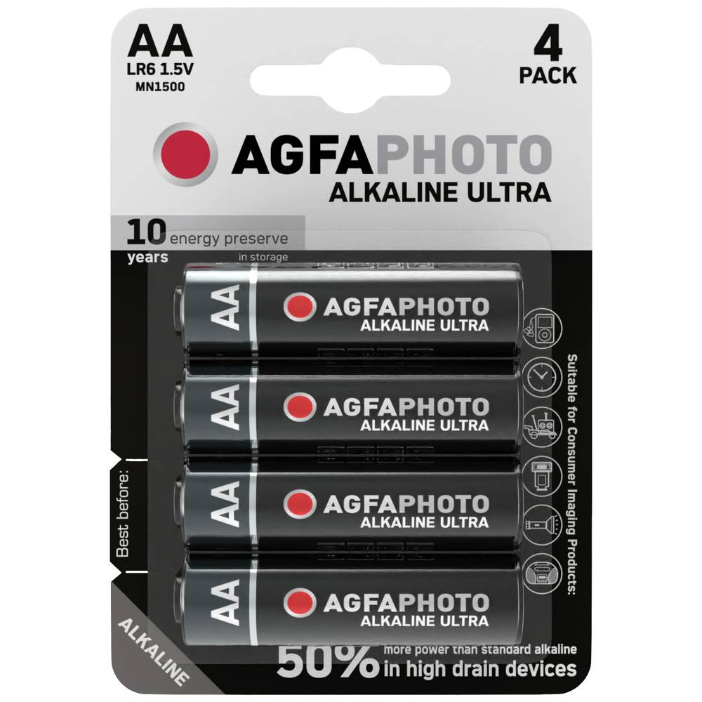 AgfaPhoto Ultra LR6 AA batterij (penlite) Alkaline 1.5 V 4 stuk(s)