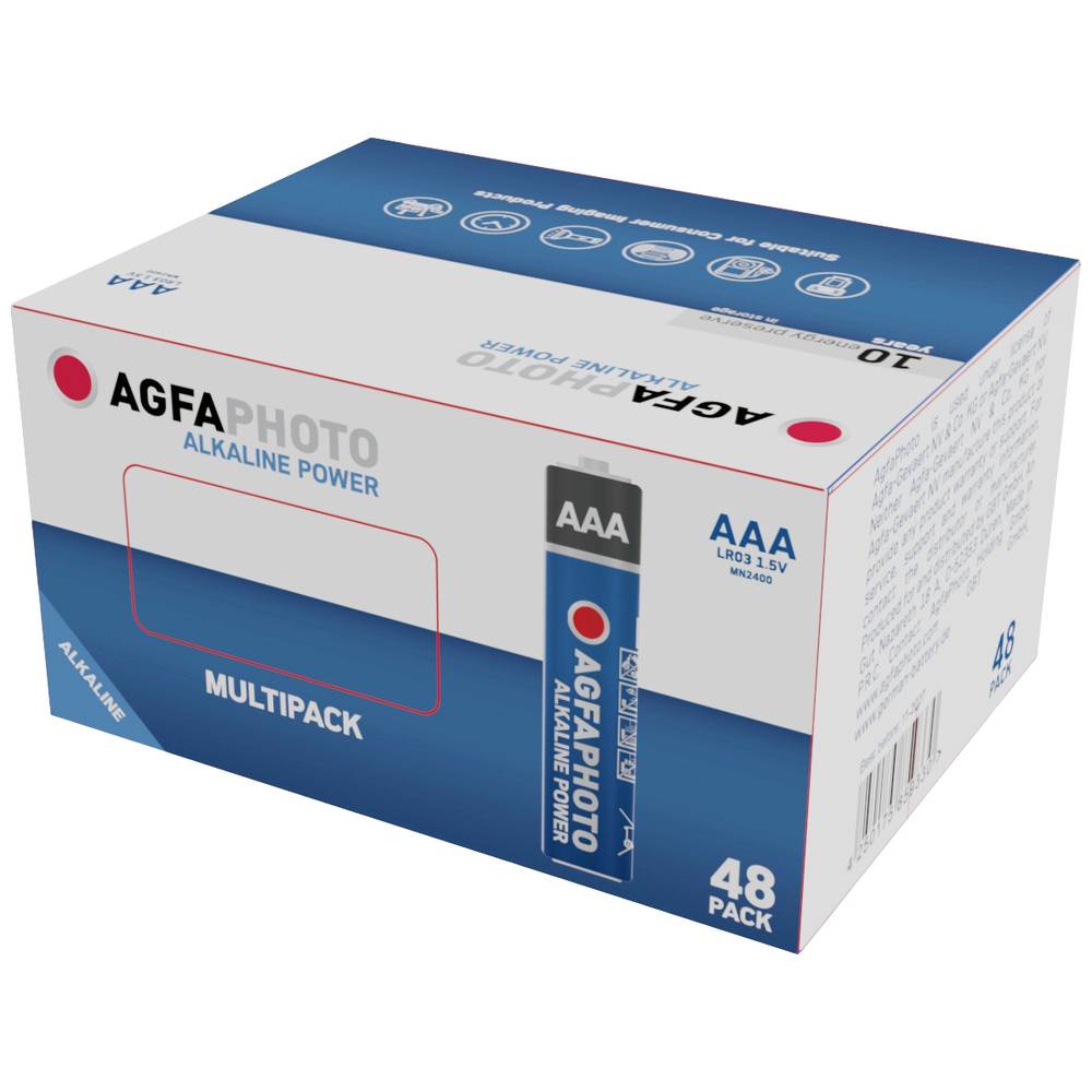 AgfaPhoto Power LR03 AAA batterij (potlood) Alkaline 1.5 V 48 stuk(s)