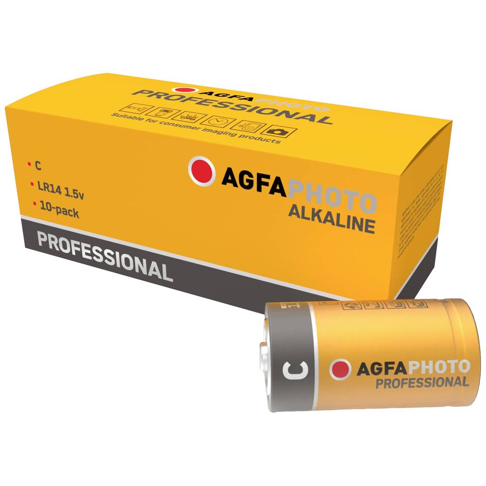 AgfaPhoto Professional LR14 C batterij (baby) Alkaline 1.5 V 10 stuk(s)