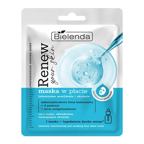 Bielenda Renew Your Skin Sheet Mask Professional Skin Renewal Intensive Hydration And Soothing 1 st