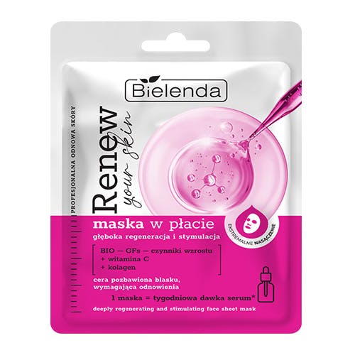 Bielenda Renew Your Skin Sheet Mask Professional Skin Renewal Deep Regeneration And Stimulation 1 st