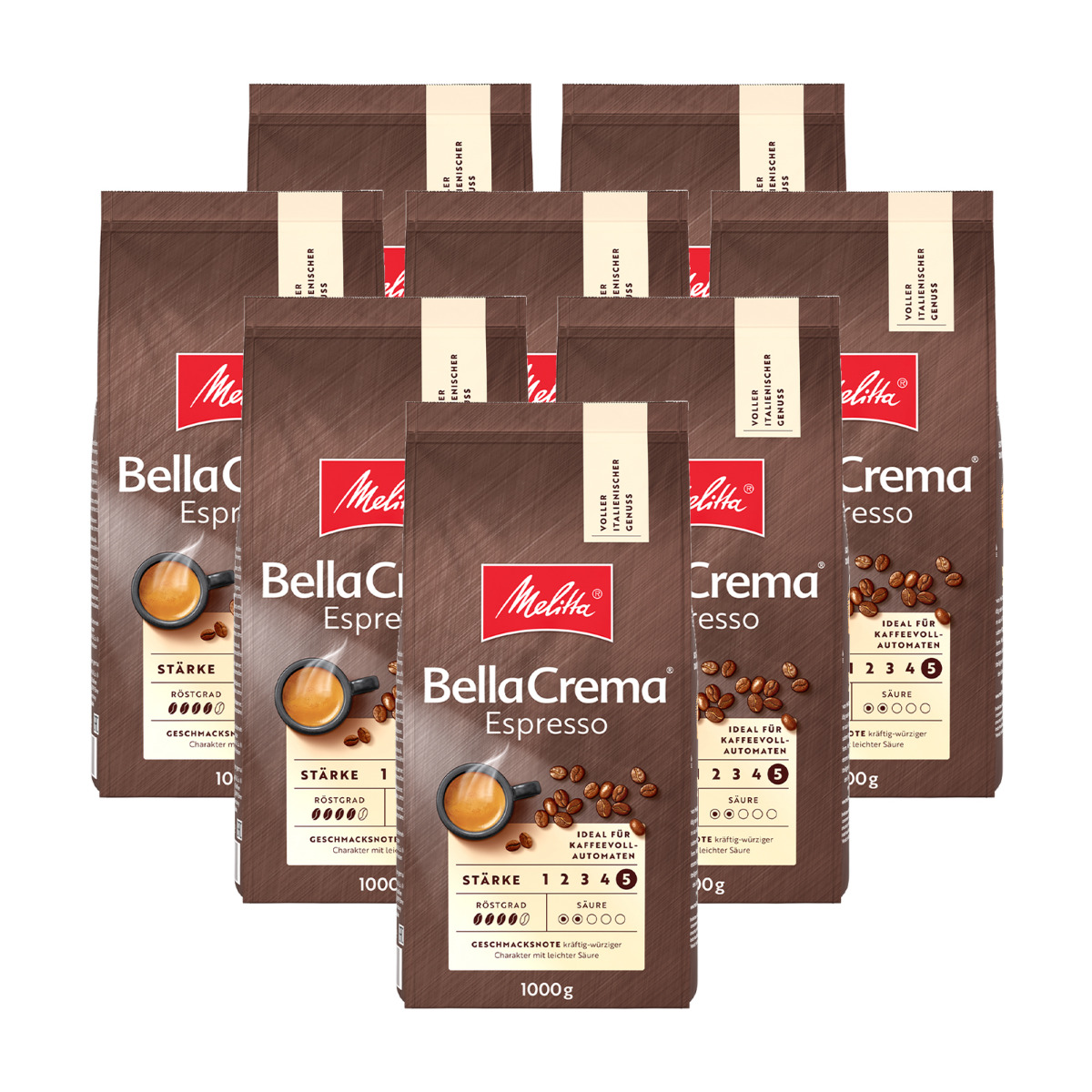 Melitta  BellaCrema Espresso Bonen - 8x 1kg