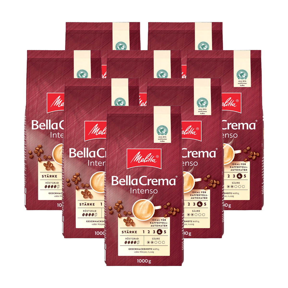 Melitta  BellaCrema Intenso Bonen - 8x 1kg