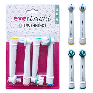 Everbright. Everbright OrthoClean opzetborstels - 4 stuks