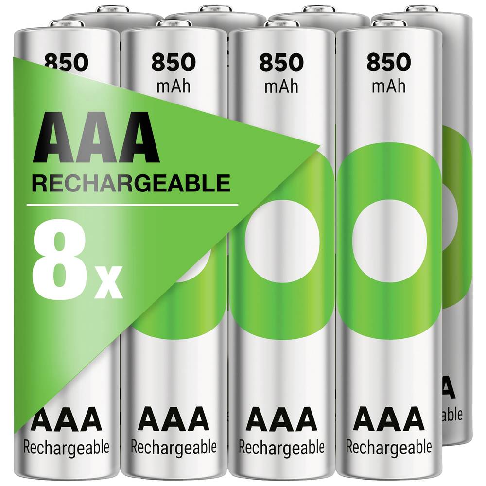 8er-Pack GP Battery Ready-to-use Akku "ReCyko+" Micro AAA, 1,2 V, 850 mAh