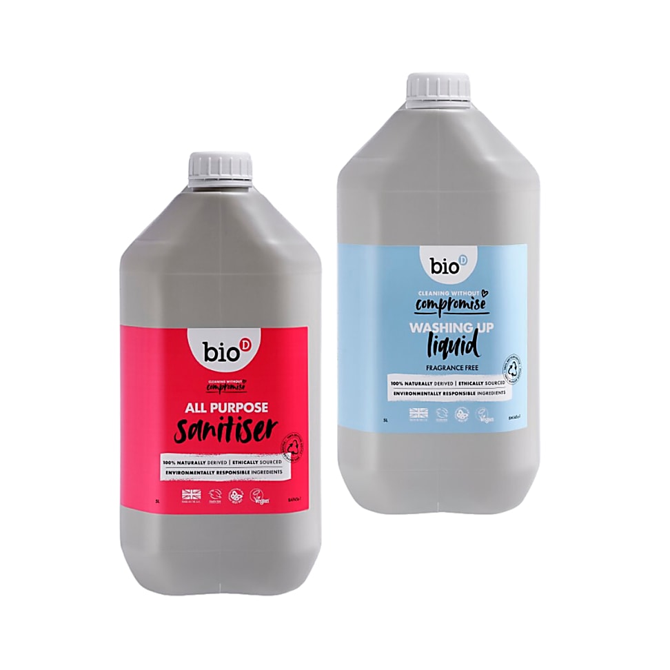 Bio-D Allesreiniger & Afwasmiddel Geurvrij 5L Refill Bundel