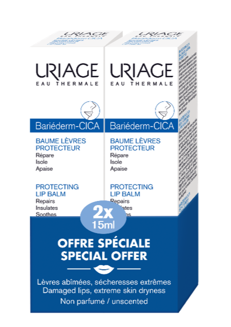 Uriage Bariéderm Cica Lips Protecting Balm Duopack