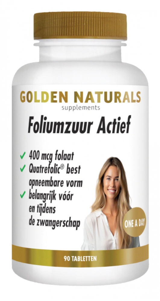 Golden Naturals Foliumzuur Actief Tabletten