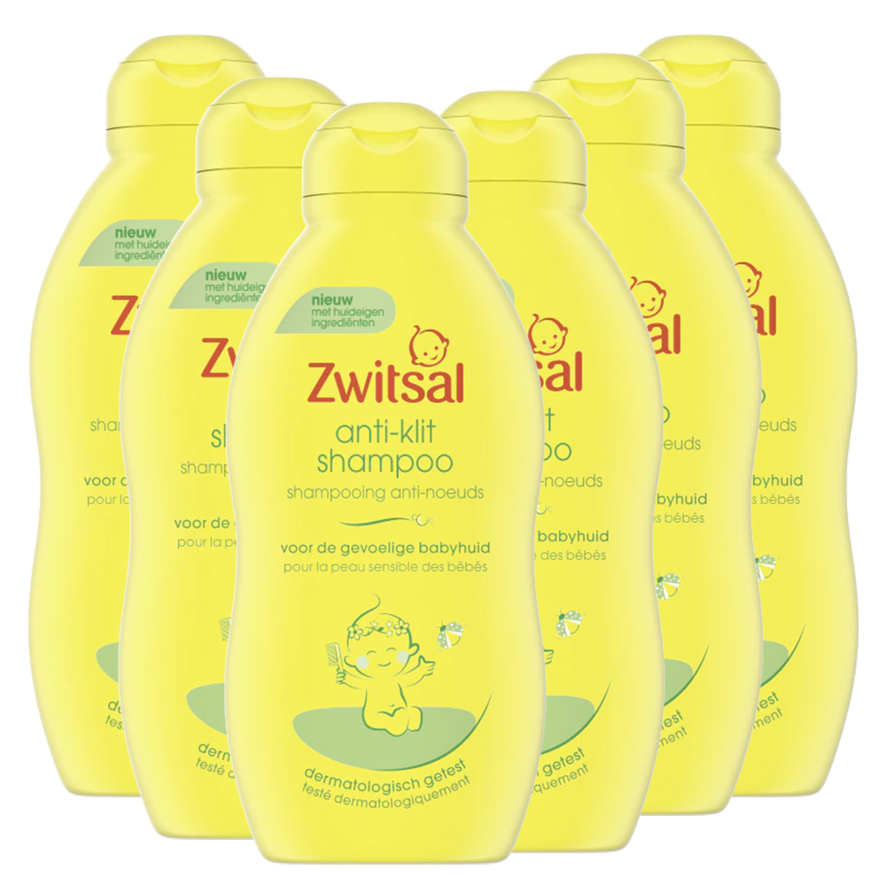 Zwitsal  Anti Klit Shampoo - 6 x 200ml - Voordeelverpakking