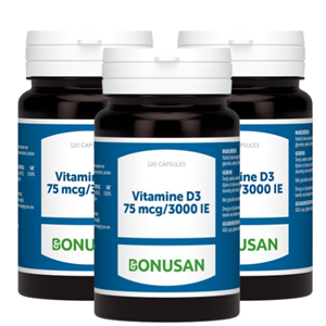 Bonusan Vitamine d3 75 mcg 3000ie 360 Capsules