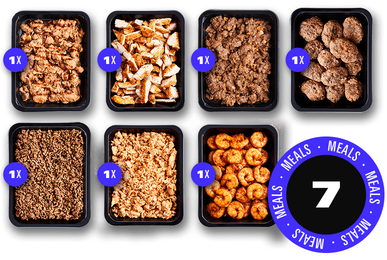 Prep The Food Prep Meals | Carnivoor pakket zonder vis 7 soorten