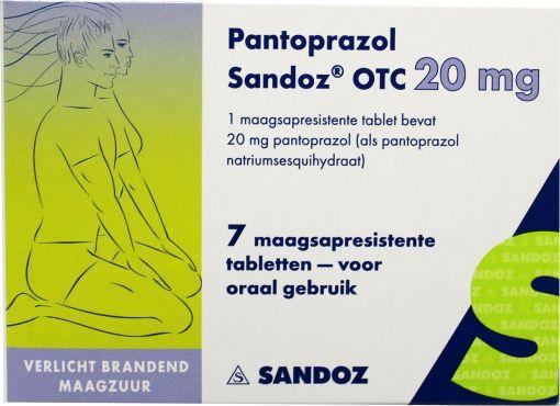 Sandoz Pantoprazol 20mg 7 stuks