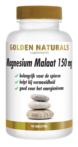 Golden Naturals Magnesium Malaat 150mg Tabletten