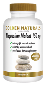 Golden Naturals Magnesium Malaat 150mg Tabletten