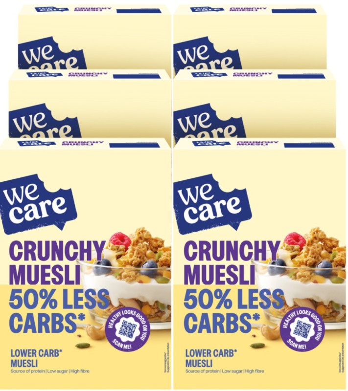 WeCare Lower carb crunchy muesli 6x325gr