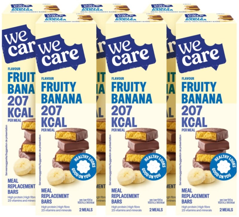 WeCare Meal replacement bars fruity banana 6x116gr