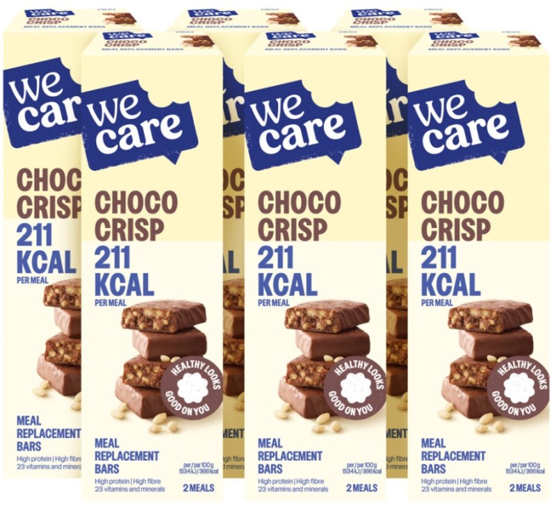 WeCare Meal replacement bars choco crisp 6x116gr