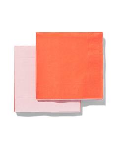 HEMA Servetten Rood/roze 24x24 - 20 Stuks