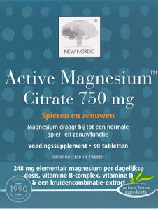 New Nordic Active Magnesium Citrate 750mg Tabletten