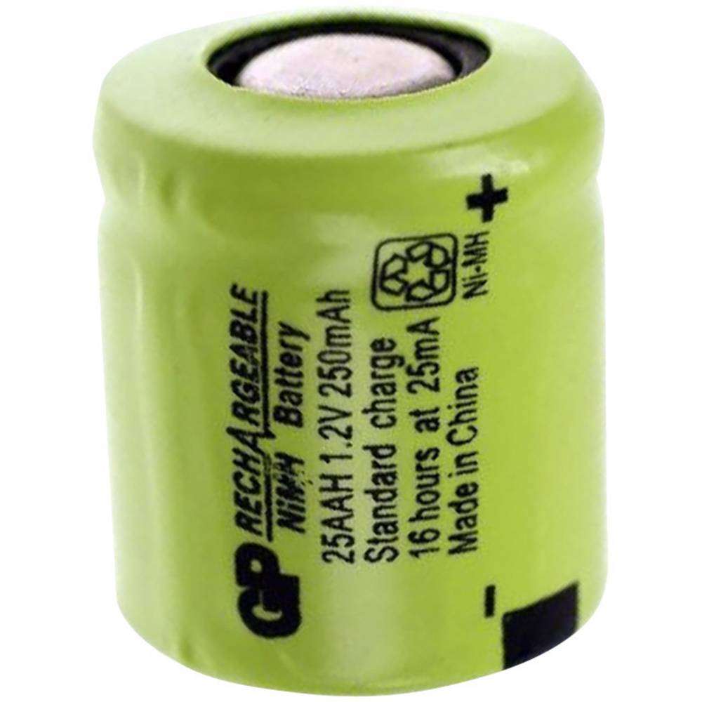 GP IND25AAHB Speciale oplaadbare batterij 1/3 AA Flat-top NiMH 1.2 V 250 mAh