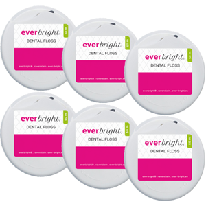 Everbright. Everbright Waxed Dental Floss Mint - 6 x 50m