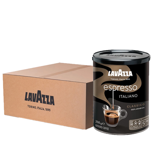 Lavazza  Espresso Italiano Classico gemalen koffie (Blik) - 12x 250g