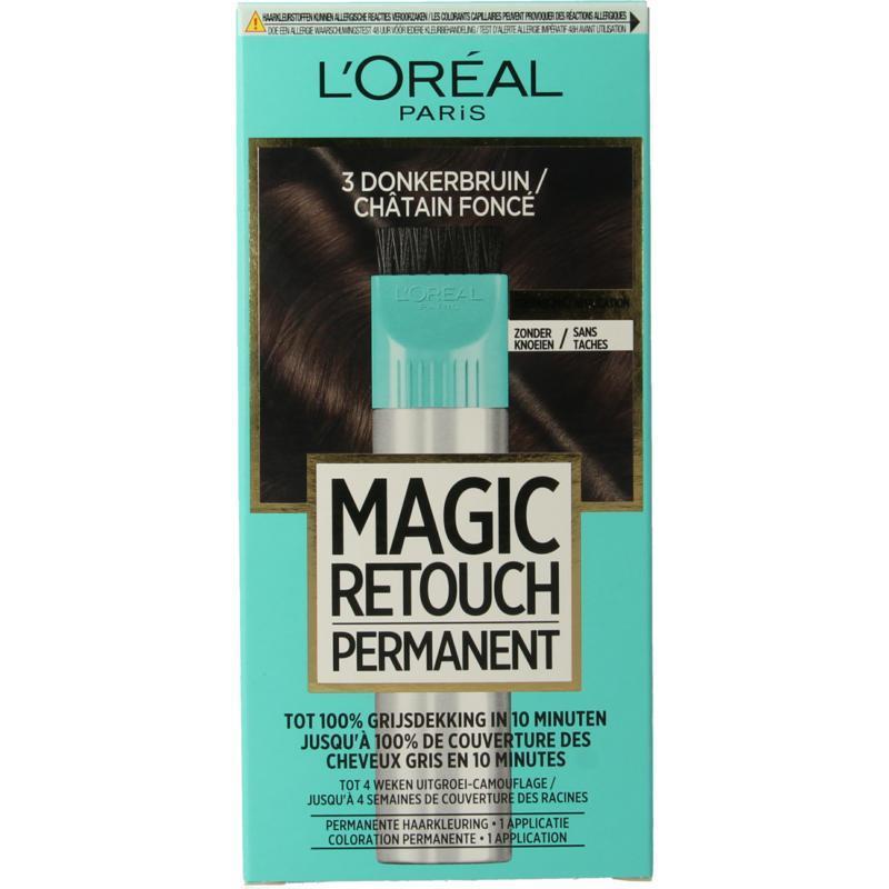 L'Oréal Paris Magic retouch permanente haarkleuring nr 3 donkerbruin 1 Stuk