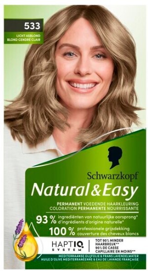 Schwarzkopf Natural easy 533 intense ashblonde 1 Stuk