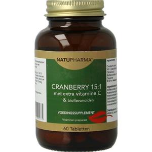 Natupharma Cranberry 15:1 met vitamine c & bioflavonoiden 60 Tabletten