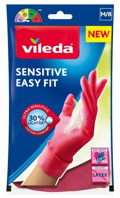 Vileda Handschoen sensitive easy fit m 1 Paar