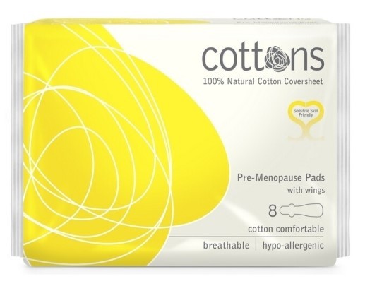 Cottons Maandverband pre-menopauze 8 Stuks