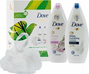 Dove Blissfully relaxing giftset 2x douchegel en puff 3 Stuks