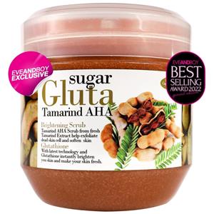 HAAR Health & Beauty SUGAR GLUTA - Body Scrub Tamarind AHA, Creamy Harmony, Glutathione Brightening, 700 g.